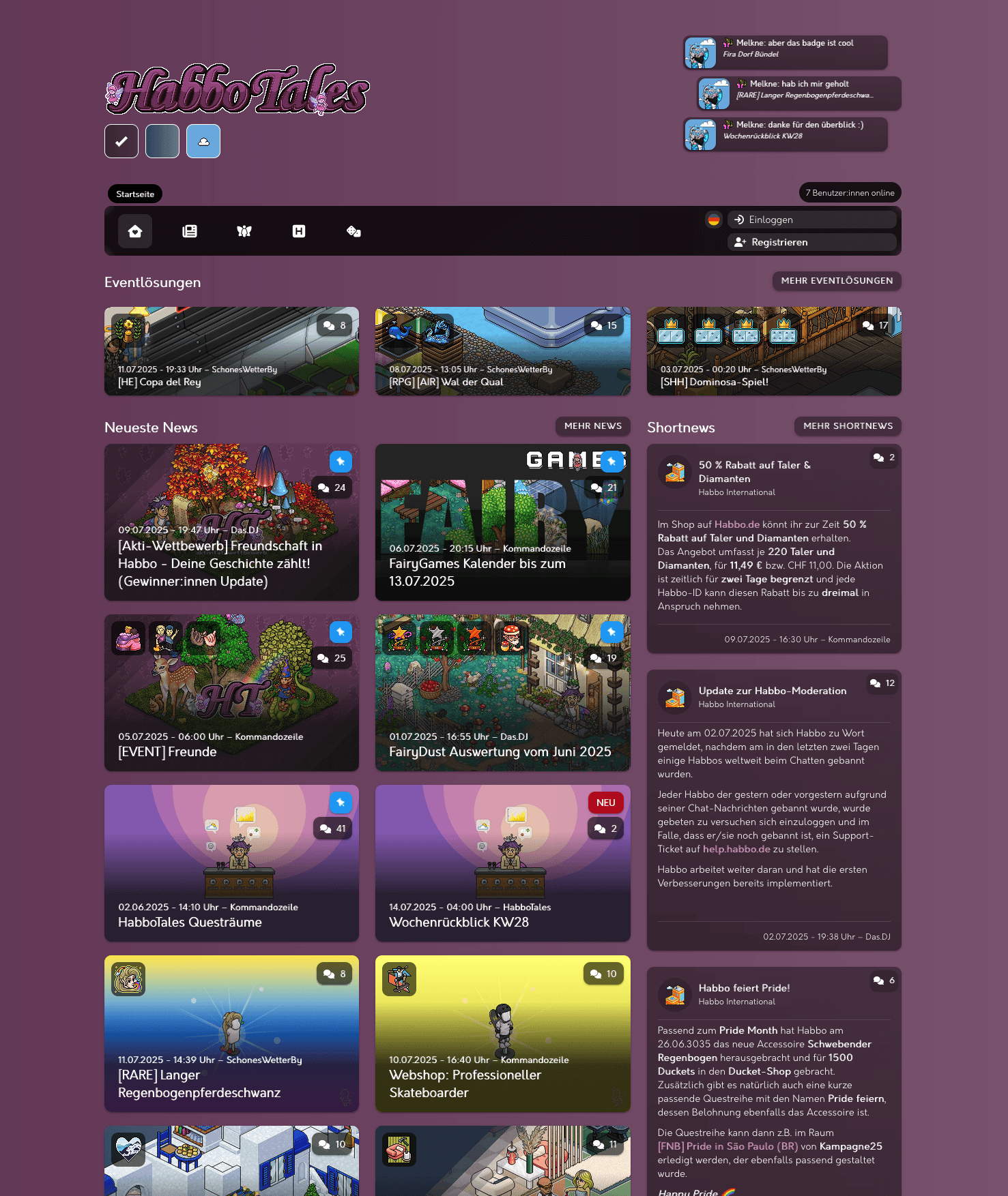 Official Fansite of an Online Game